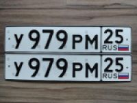 Красивый гос номер У979РМ 25
